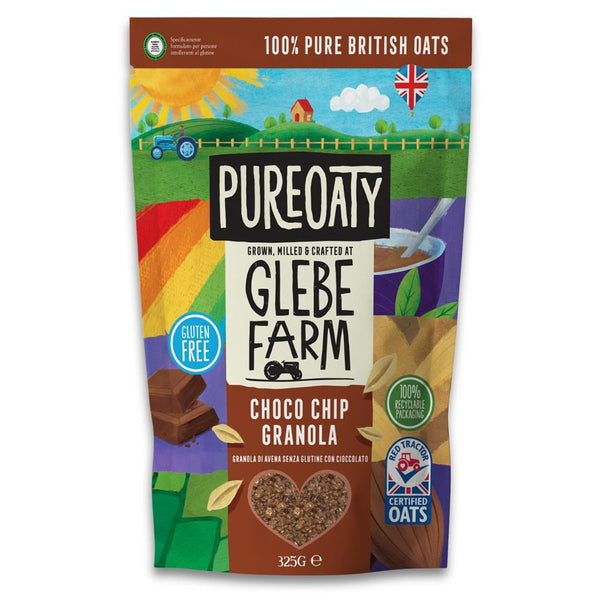 Glebe Farm Gluten Free PureOaty Choco Chip Oat Granola 325g, Glebe Farm