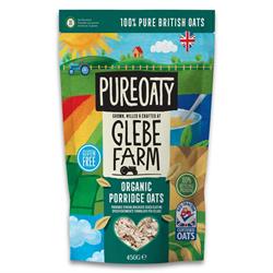 Glebe Farm Organic G/F Porridge Oats 450g, Glebe Farm