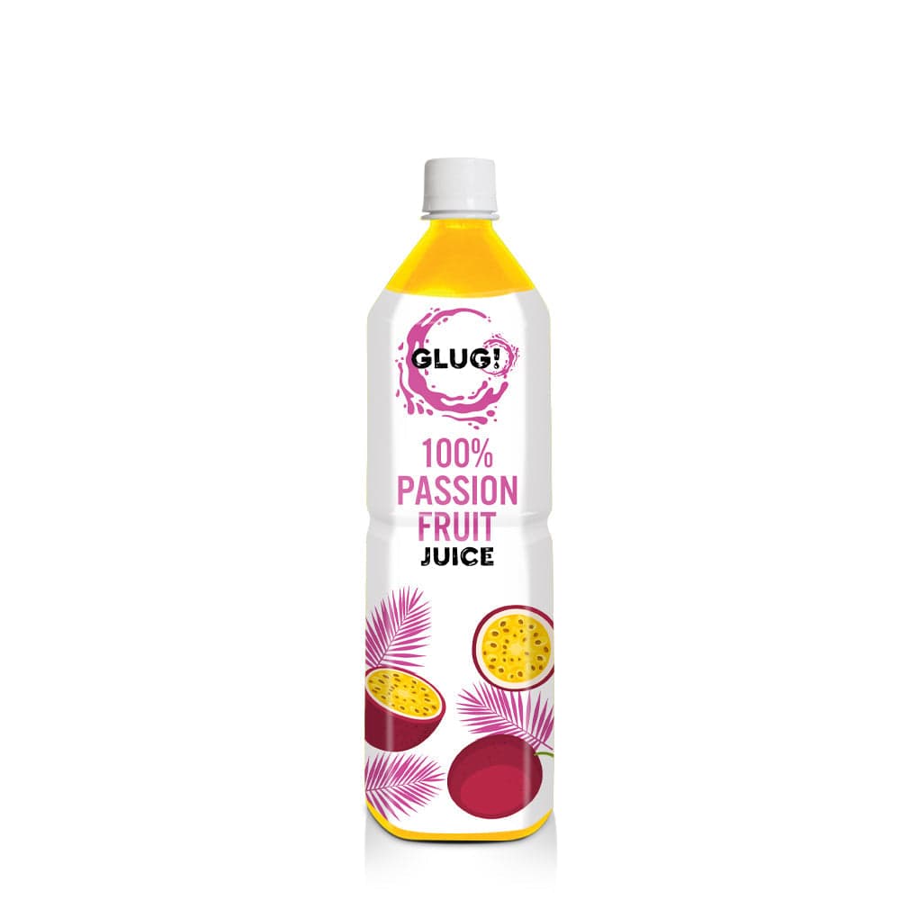 GLUG! 100% Passion Fruit Juice 1L, Glug