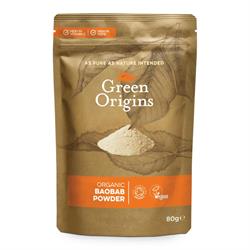 Organic Baobab Powder (Raw) 80g, Green Origins