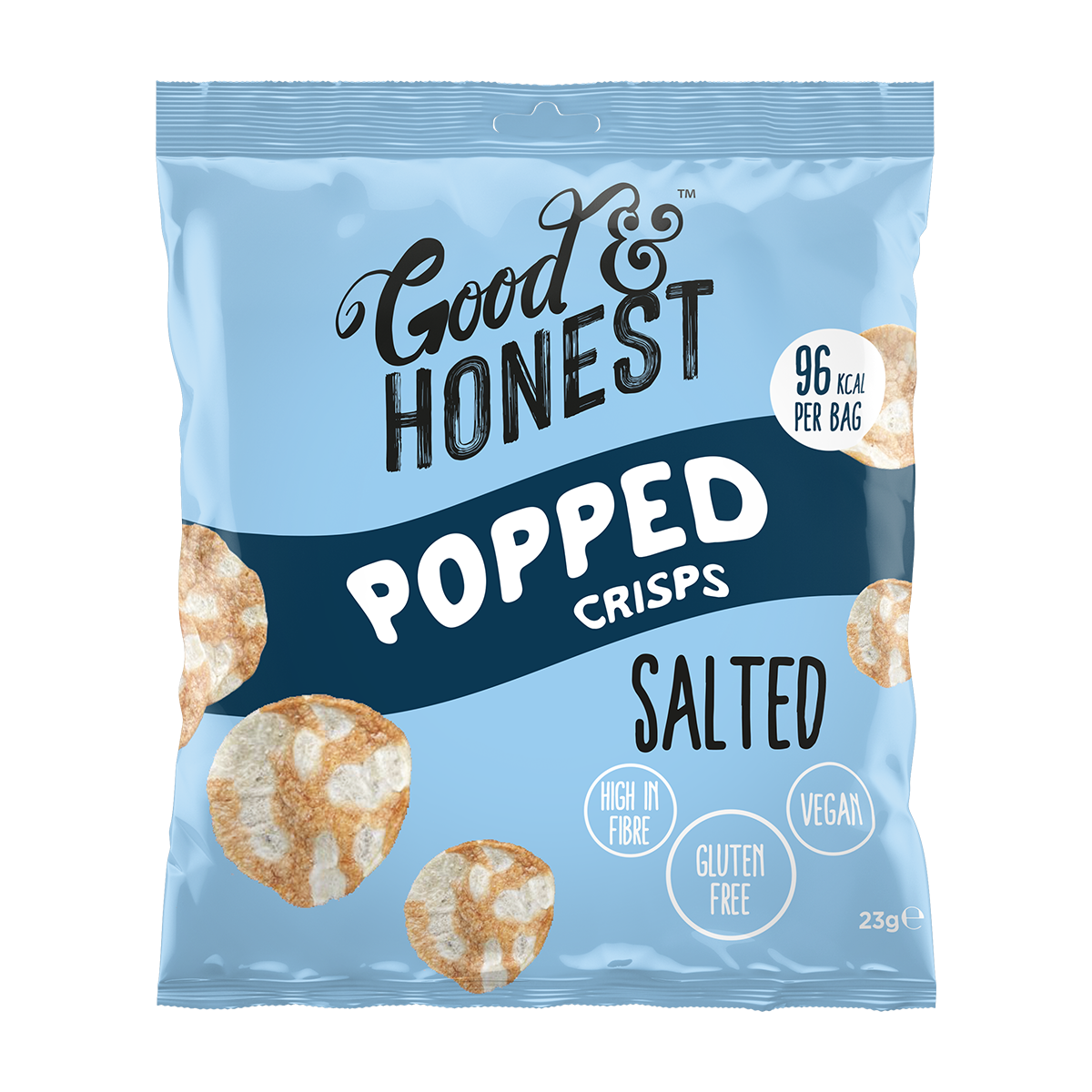 Good & Honest Popped Crisps 24x23g Sea Salt