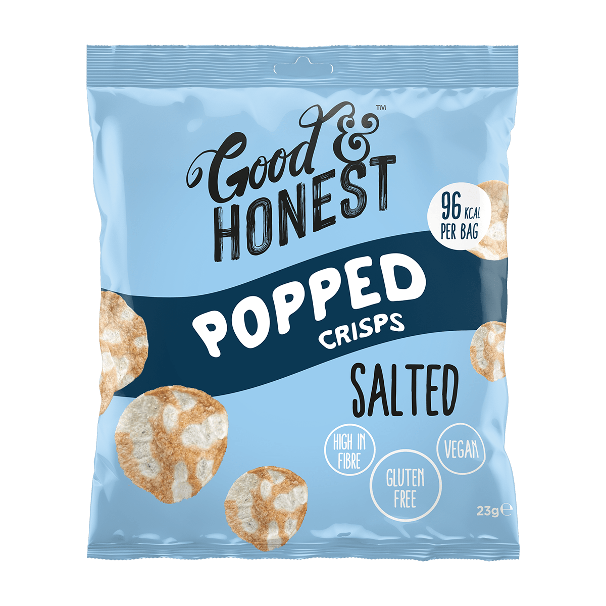 Good & Honest Popped Crisps 24x23g Sea Salt