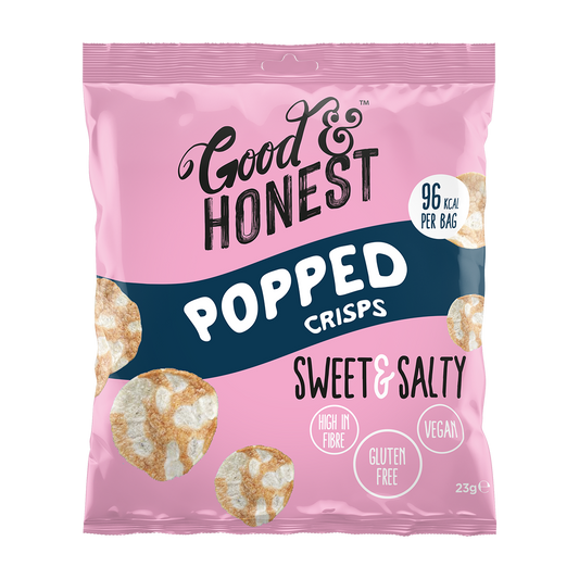 Good & Honest Popped Crisps 24x23g Sweet & Salty