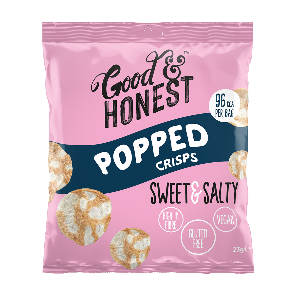 Good & Honest Popped Crisps 24x23g Sweet & Salty