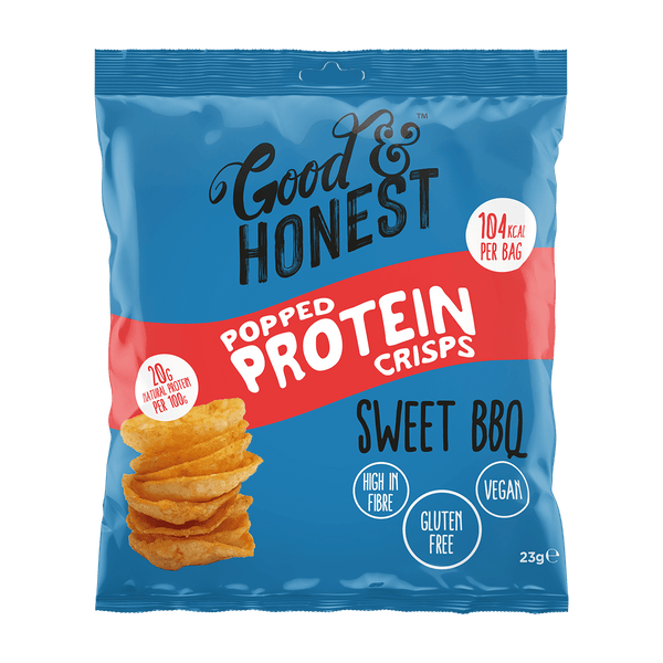 Good & Honest Popped Protein Crisps 24x23g Sweet BBQ