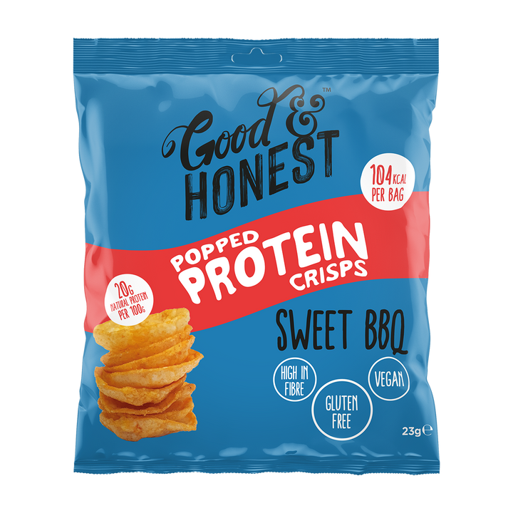 Good & Honest Popped Protein Crisps 24x23g Sweet BBQ