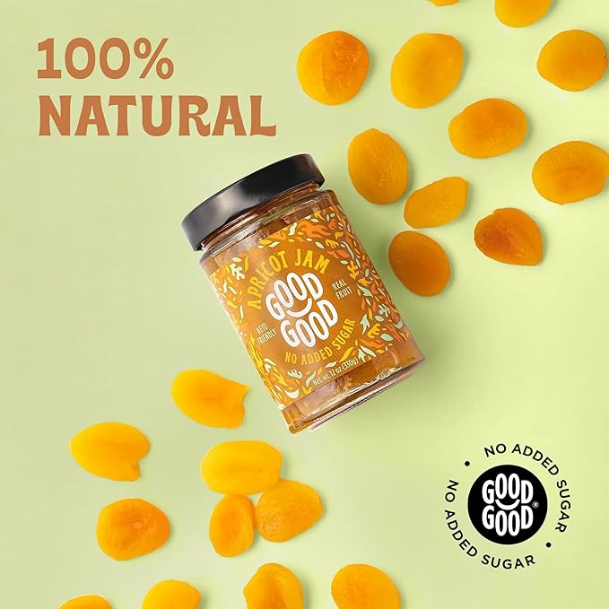 GOOD GOOD Apricot Jam 330g - No Added Sugar