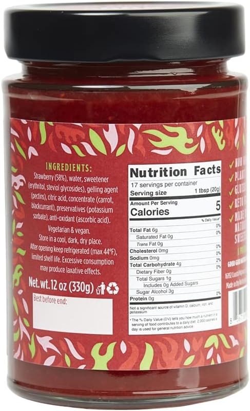 Goed goed goed goed aardbei jam 330G - geen toegevoegde suiker