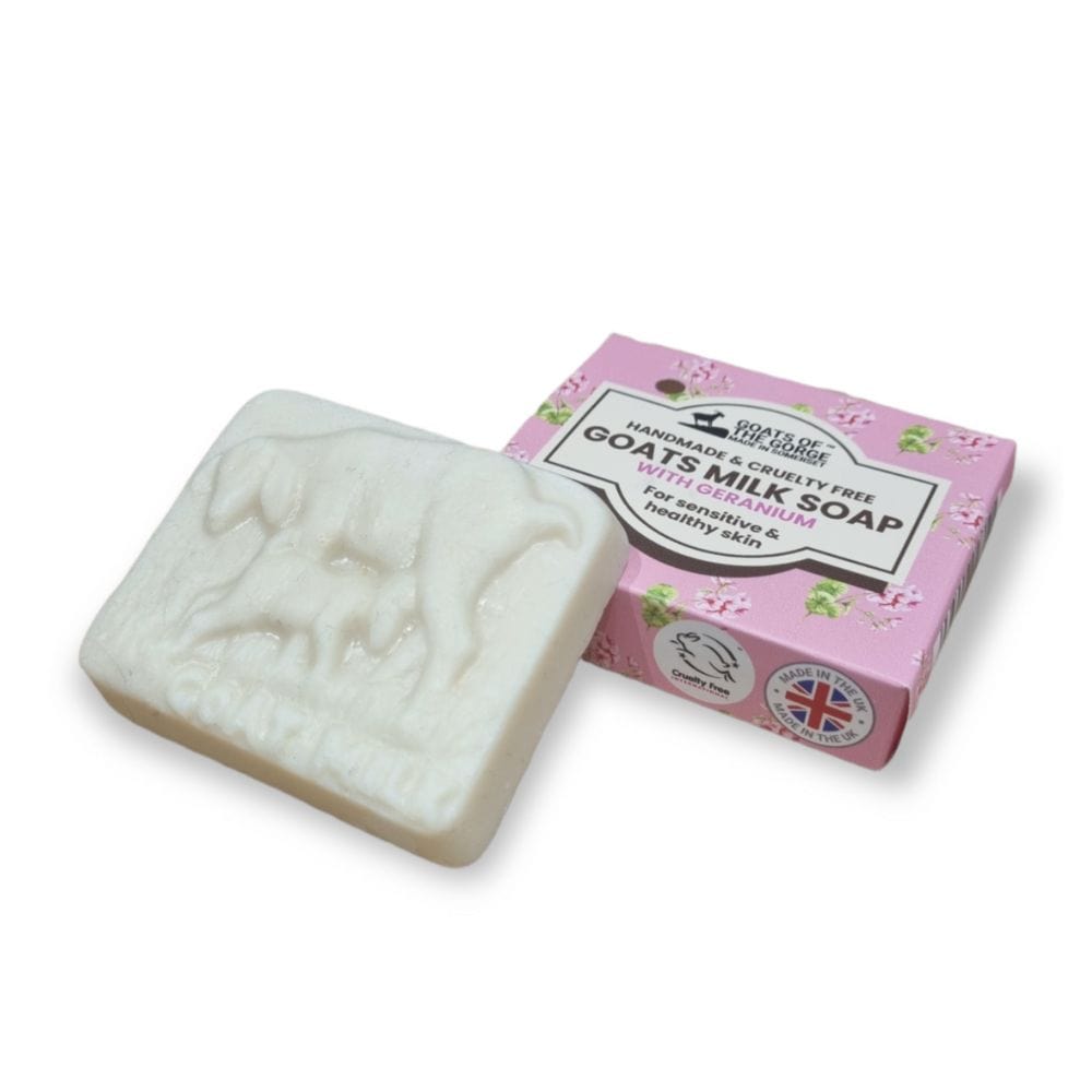 Goats milk soap bar- 90g Geranium, Goats of the Gorge