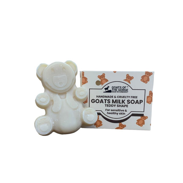 Goats milk soap bar- 67g Teddy shape, Goats of the Gorge