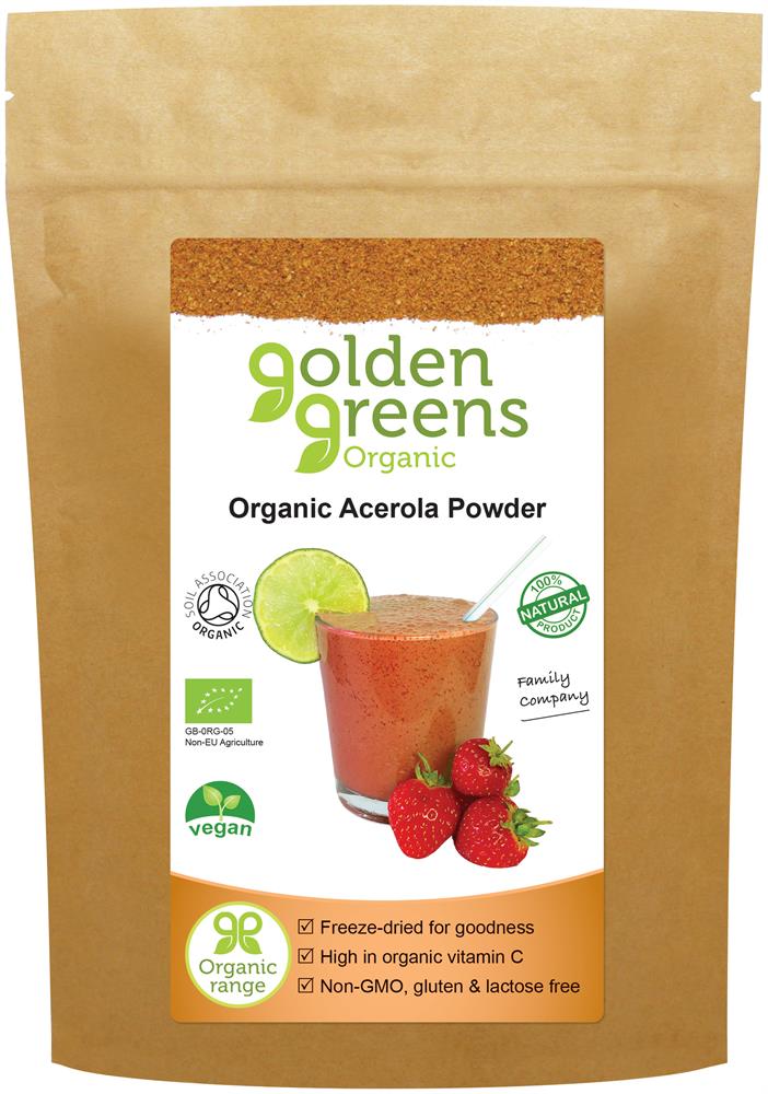 Organic Acerola Powder 50g, Greens Organic