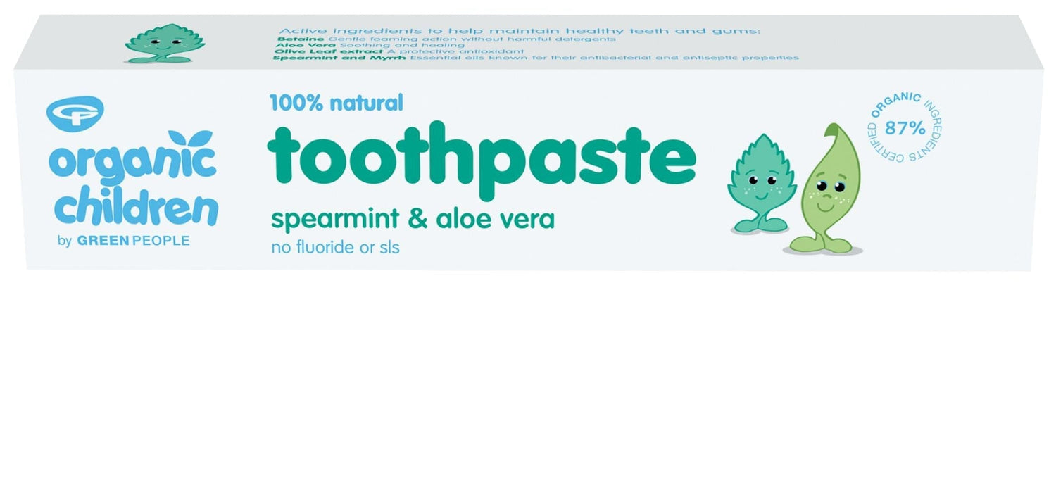 Organic Children Spearmint & Aloe Vera Toothpaste 50ml, Green People