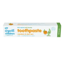 Organic Children Mandarin & Aloe Vera Toothpaste with Fluoride, Green People