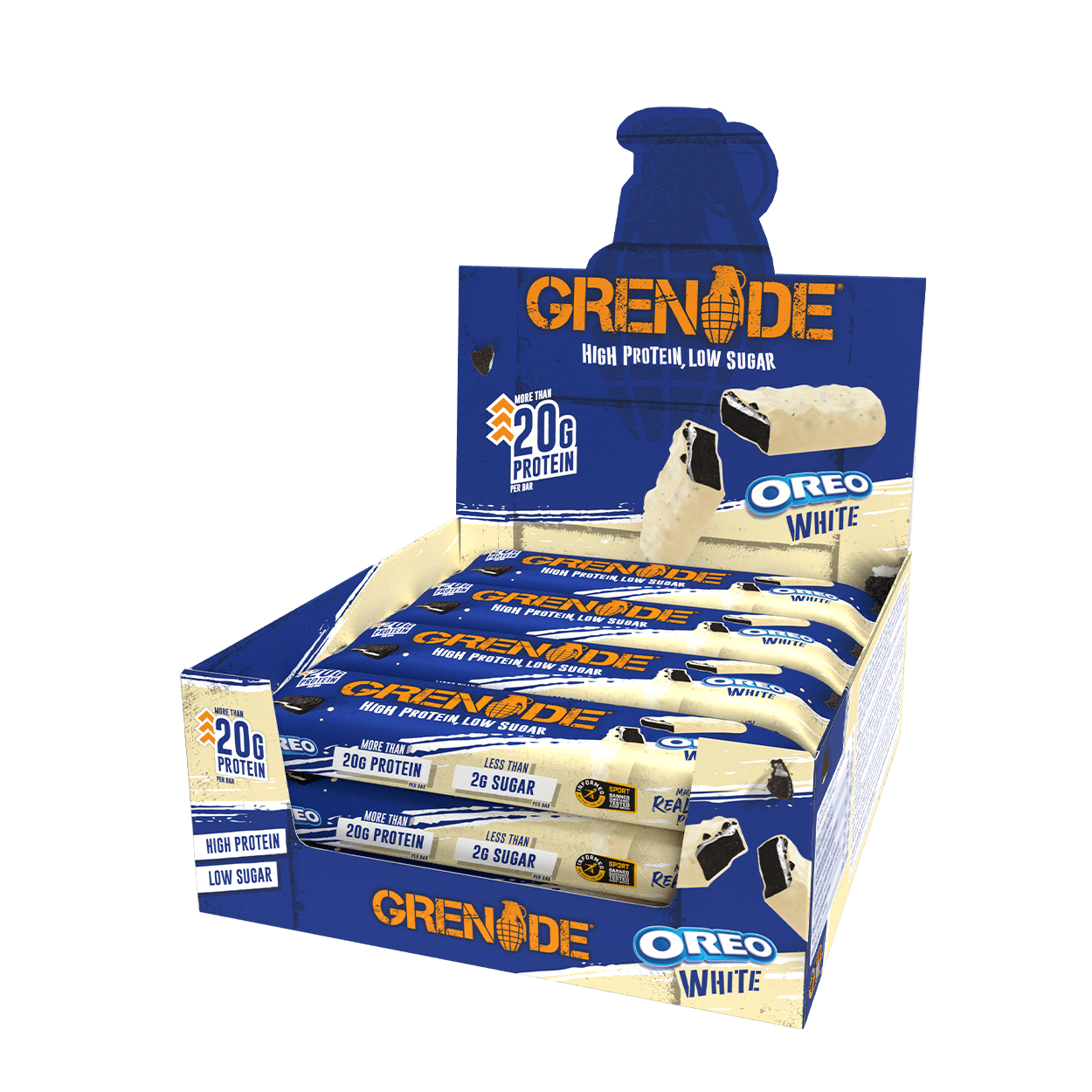 Grenade Protein Bar 12x60g Oreo White