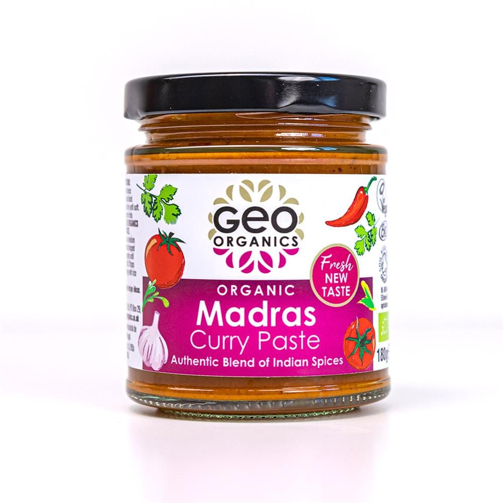 Pastes - Org Madras Curry Paste 180g, Geo Organics