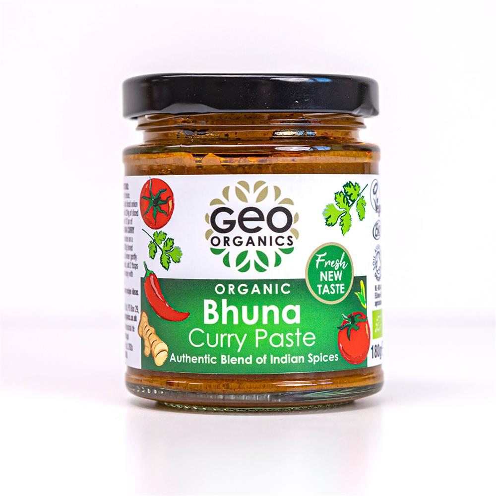 Pastes - Org Bhuna Curry Paste 180g, Geo Organics