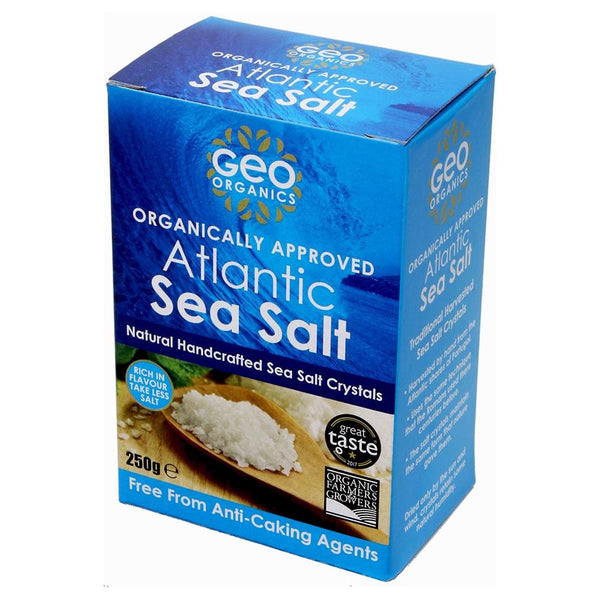 Organically Approved Atlantic Sea Salt - Crystals 250g, Geo Organics