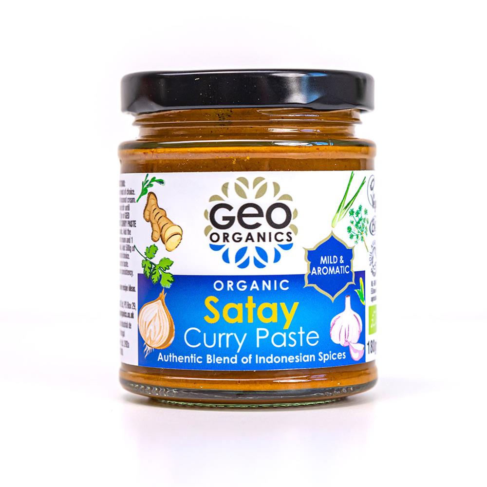 Pastes - Organic Indonesian Satay Curry Paste 180g, Geo Organics