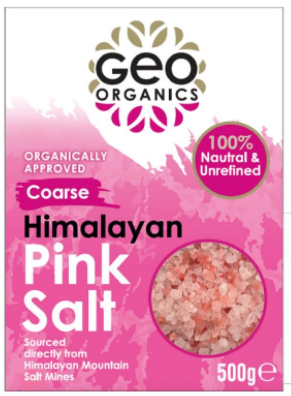 Geo Organics Himalayan Pink Salt - Coarse 500g, Geo Organics