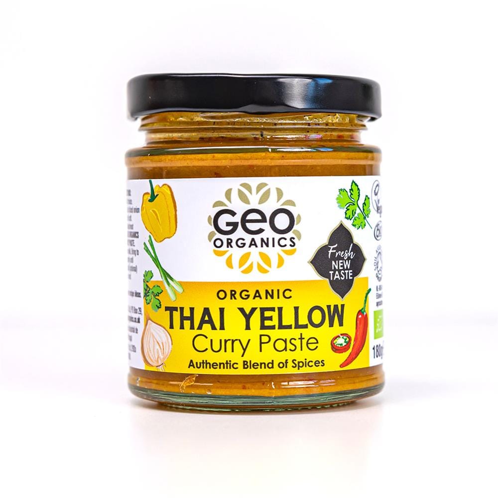 Pastes - Organic Thai Yellow Curry Paste 180g, Geo Organics