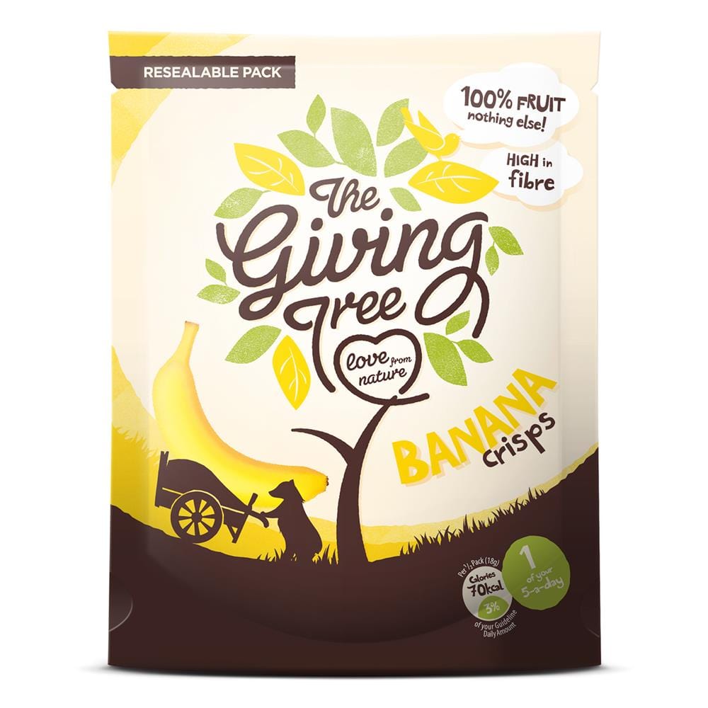 Freeze Dried Banana Crisps 18g, Giving Tree Snacks