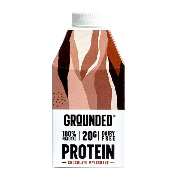 Chocolate dairy free plant-based protein m*lkshakes 490ml., Grounded