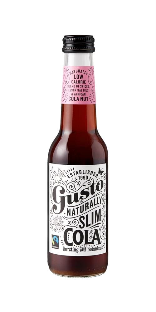 Naturally low calorie Fairtrade cola 275ml, Gusto