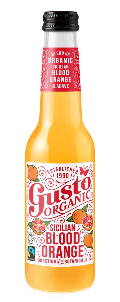 Gusto Organic Fairtrade Sparkling Sicilian Blood Orange 275ml, Gusto