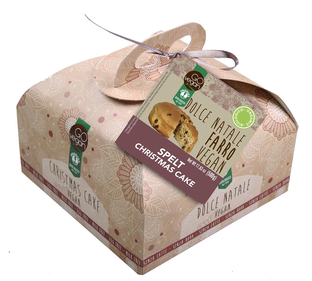 Organic Vegan Panettone with Spelt 500g, Go Vegan