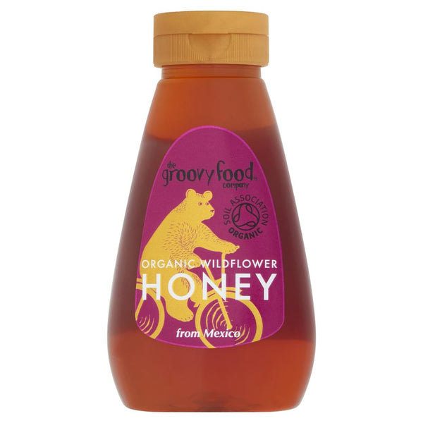 Groovy Food Organic Squeezy Mexican Wildflower Honey 340g, Groovy Food