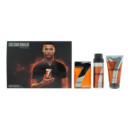 Cristiano Ronaldo Cr7 Fearless 3 Piece Gift Set: Eau de Toilette 100ml - Shower Gel 150ml - Body Spray 150ml