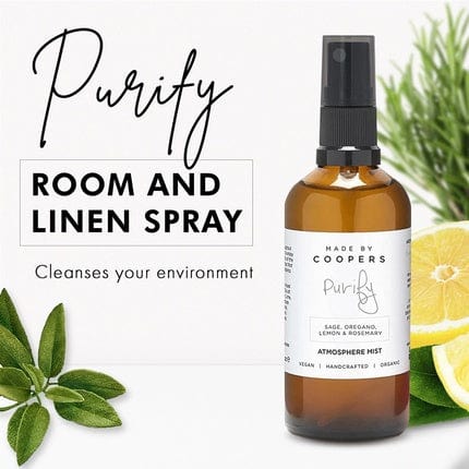 Made by Coopers Natural Room Spray with Essential Oils of Sage, Oregano, Lemon, and Rosemary 100ml