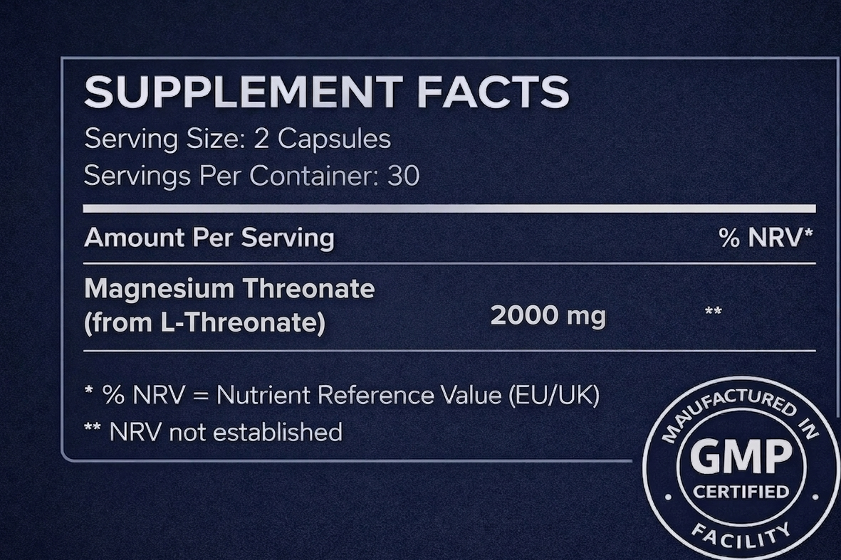 Welzo Ultra Purity Magnesium Threonate 2000mg