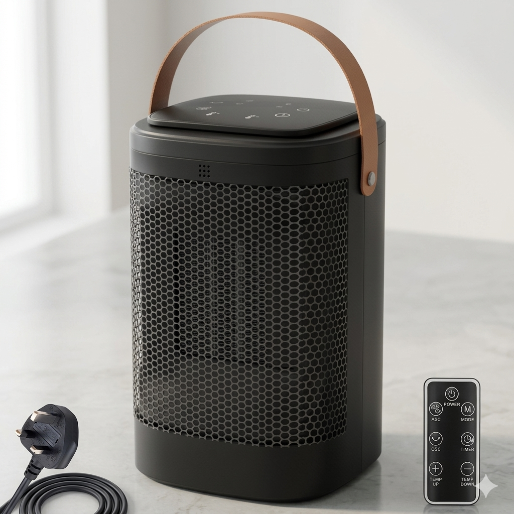 Wandmontierter Heizlüfter mit Fernbedienung – 2-in-1-Elektroheizung für warme und kühle Luft