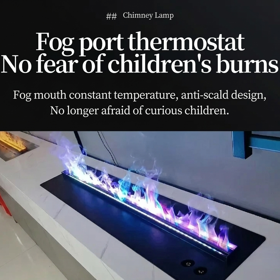 Welzo 3D-Wasserdampf-Elektrokamin – mehrfarbiger LED-Flammeneffekt