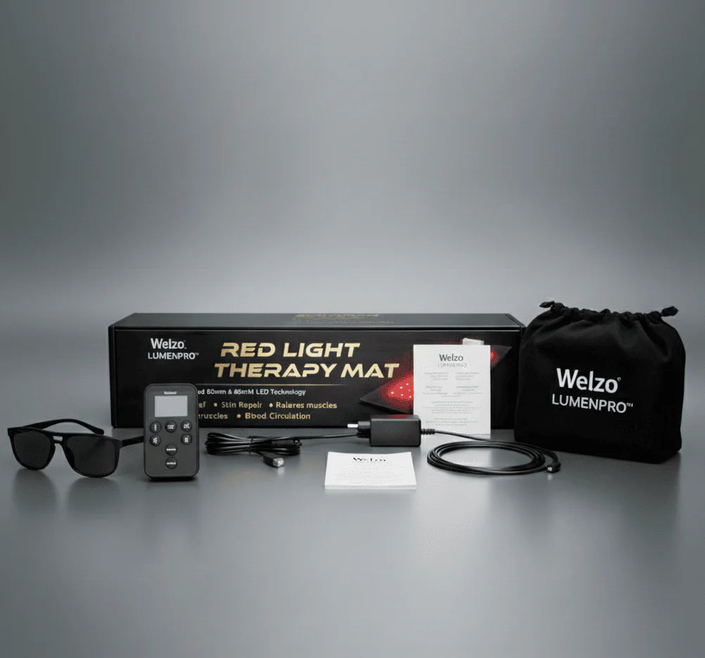 Welzo Lumina™ Red Light Therapy Biohacker Set – Ολόσωμη κουβέρτα με κόκκινο φως, μάσκα προσώπου και ραβδί ακριβείας