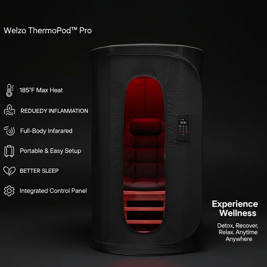 Welzo ThermoPod™ Pro φορητή υπέρυθρη σάουνα ζεστού αέρα φινλανδικού στιλ