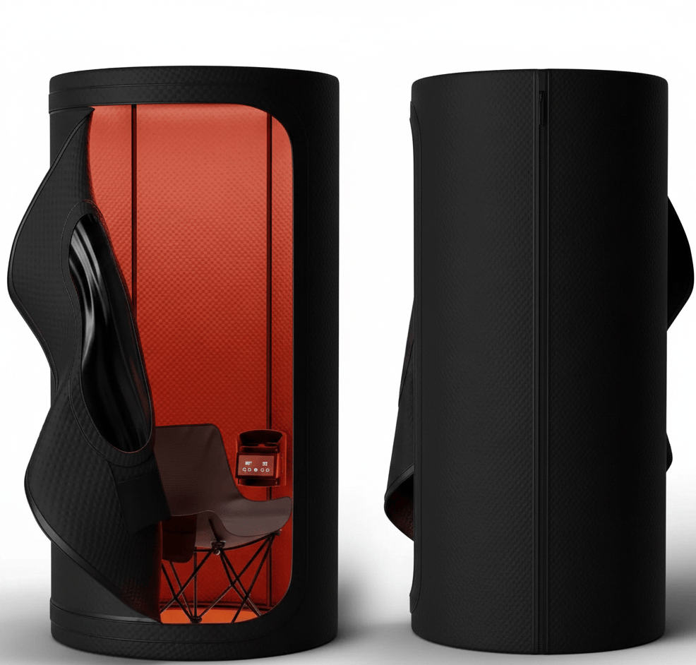 Welzo ThermoPod™ Pro tragbare Infrarotsauna mit Heißluft im finnischen Stil