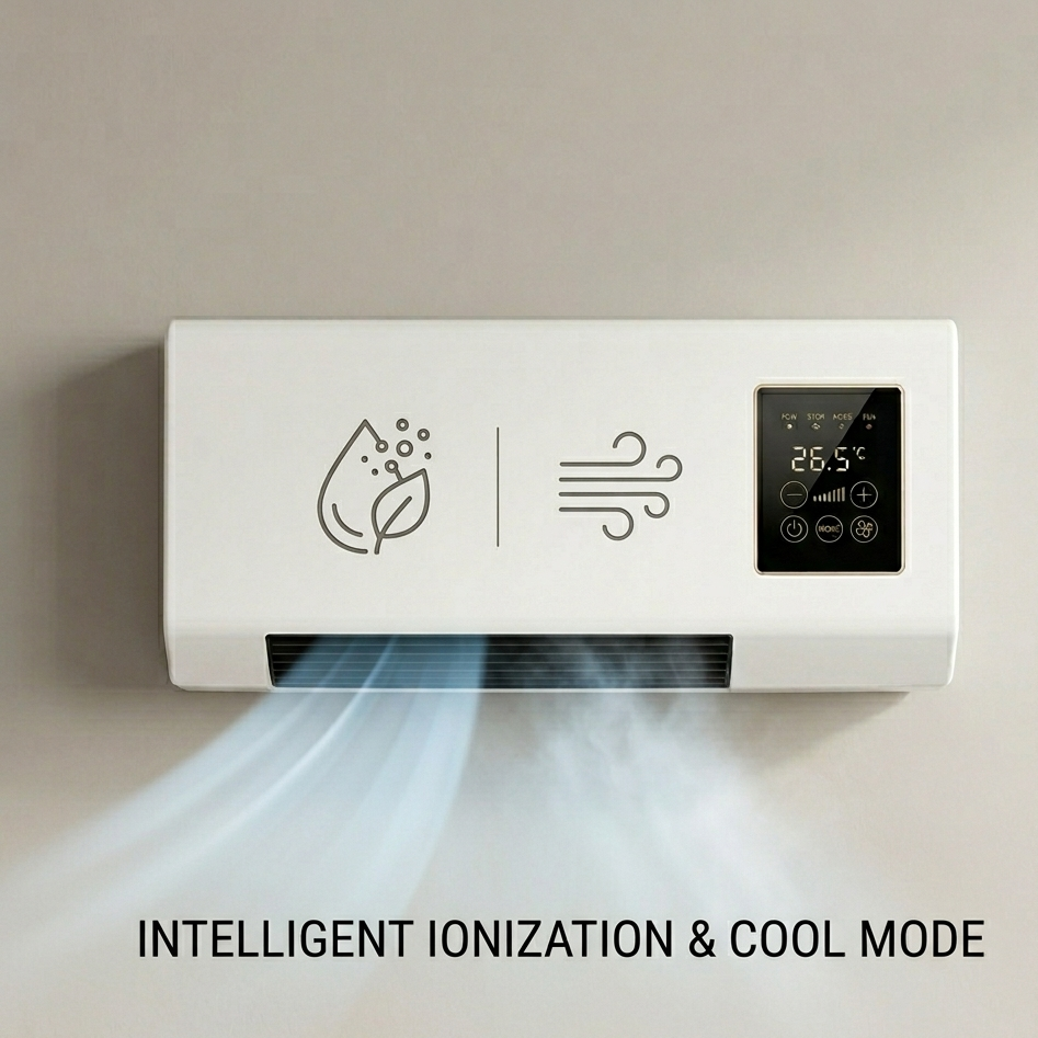2-in-1-Wandklimaanlage und Heizlüfter
