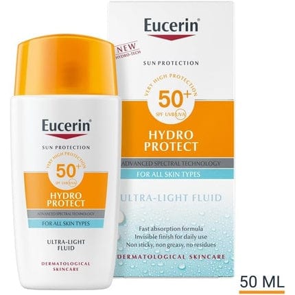 Faccia solare eucerin idro proteggere fluido ultra luce SPF 50+ crema per tutti i tipi di pelle 50 ml