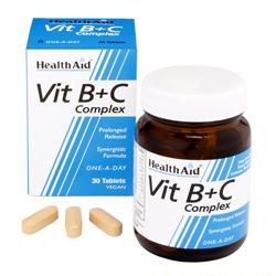 Vit B+C Complex - Prolonged Release   Tablets  30's, HealthAid