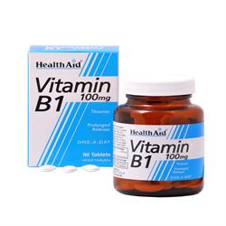 Vitamin B1 (Thiamin) 100mg - Prolonged Release - 90 Tablets, HealthAid