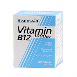 Vitamin B12 1000Ug - 50 Tablets, HealthAid