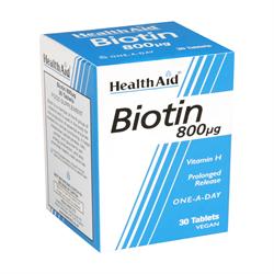 Biotin 800ug - 30 Tablets, HealthAid