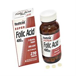 Folic Acid 400ug (9 month supply)  Tablets  270's, HealthAid