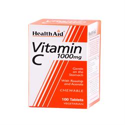 Vitamin C 1000mg - Chewable (Orange Flavour)   Tablets  100's, HealthAid