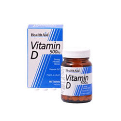 Vitamin D 500iu - 60 Tablets, HealthAid