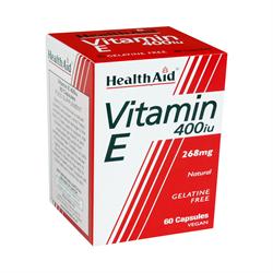 Vitamin E 400iu Natural Vegicaps 60's, HealthAid