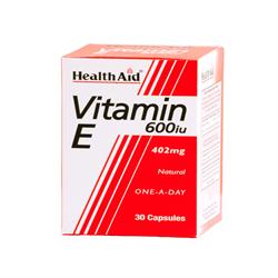 Vitamin E 600iu Natural Capsule 30's, HealthAid