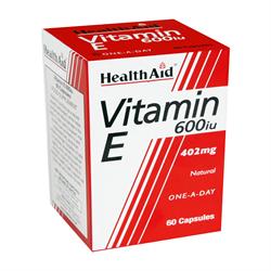 Vitamin E 600iu Natural Capsules 60's, HealthAid